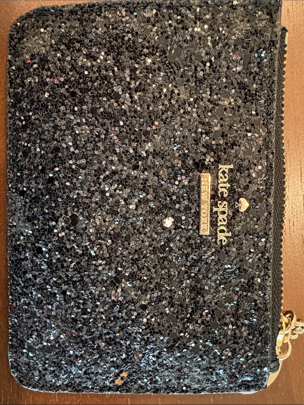 kate spade Black Glitter Keyring Card Case - Picture 5 of 5